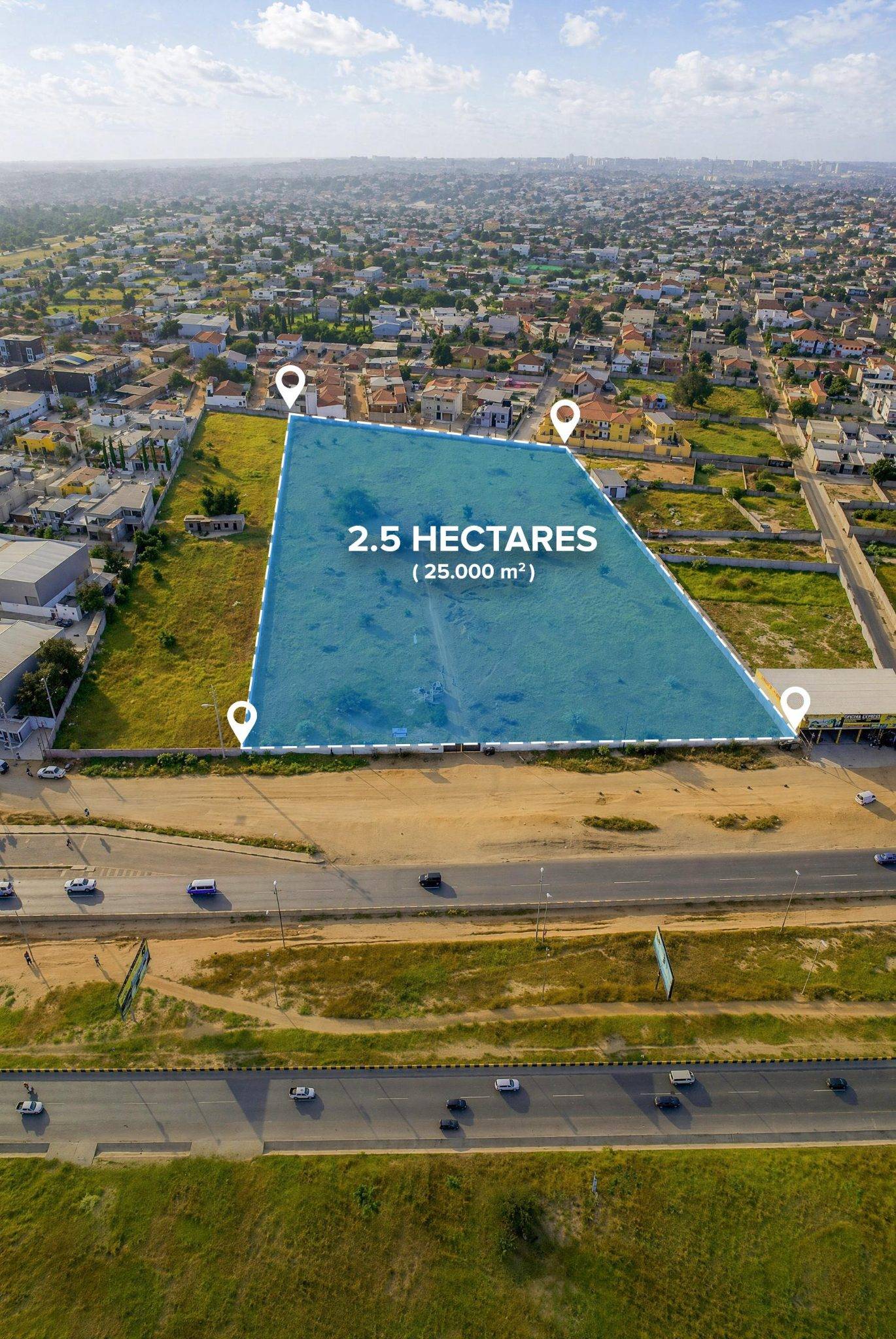 VENDA | 2.5 HECTARES NA VIA EXPRESSA — AV. FIDEL CASTRO Oportunidade Estratégica de Investimento em Luanda em luanda